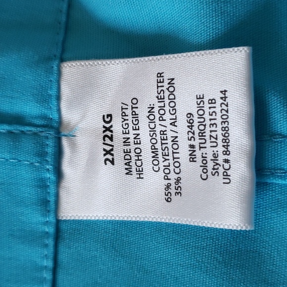 ☕ Light Blue Scrub Pants 2X - Picture 3 of 4